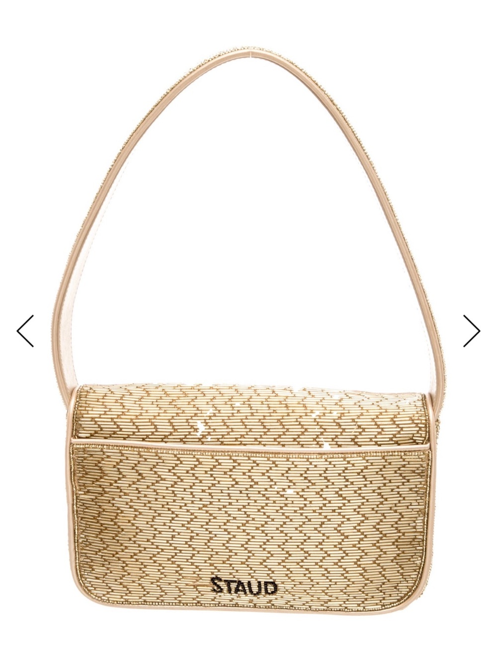 STAUD Tommy Beaded Bag Gold - Picture 4 of 6